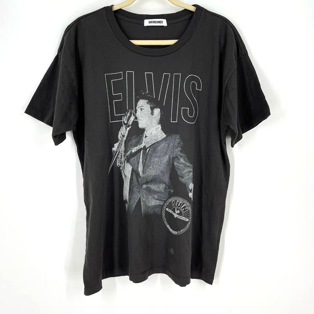 Daydreamer Sun Records X Elvis‎ Merch Tee Black Medium NWOT